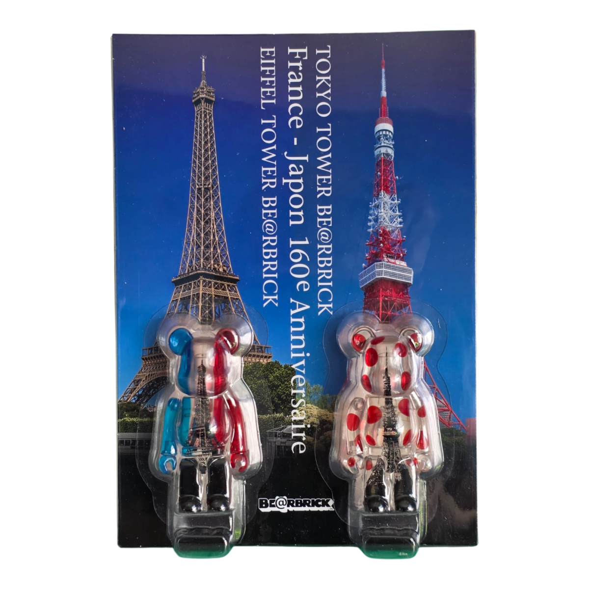 Bearbrick Tokyo Tower + Eiffel Tower 2er-Set 100% Verpackung Vorderseite