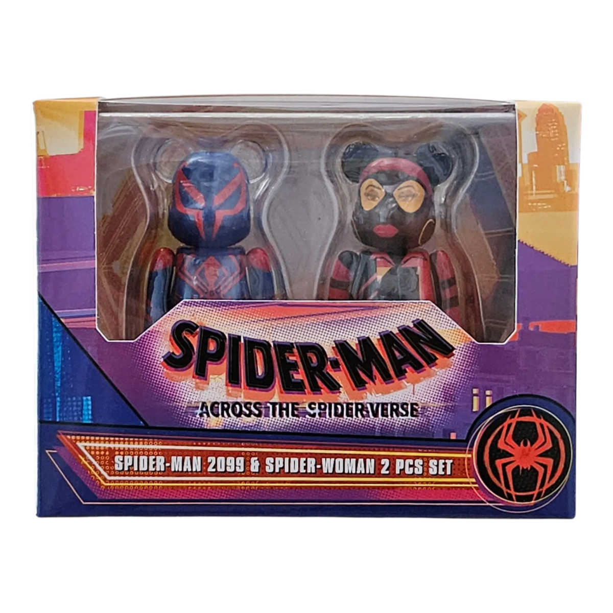 Bearbrick Spider-Man 2099 & Spider-Woman 2er-Set 100% in der Verpackung